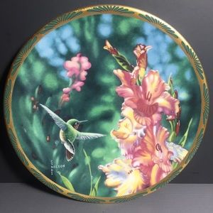 Pickard Caliope hummingbird collectible plate